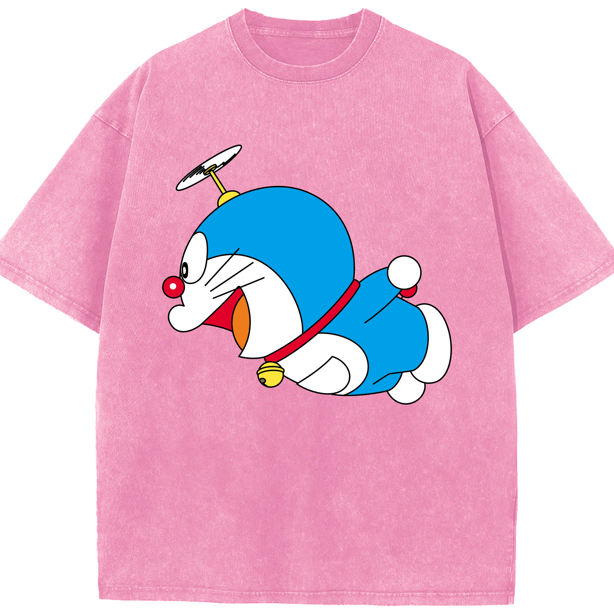（画像用） ドラえもん Doraemon 綿100% ヴィンテージ風 半袖Tシャツ（フロントプリント）